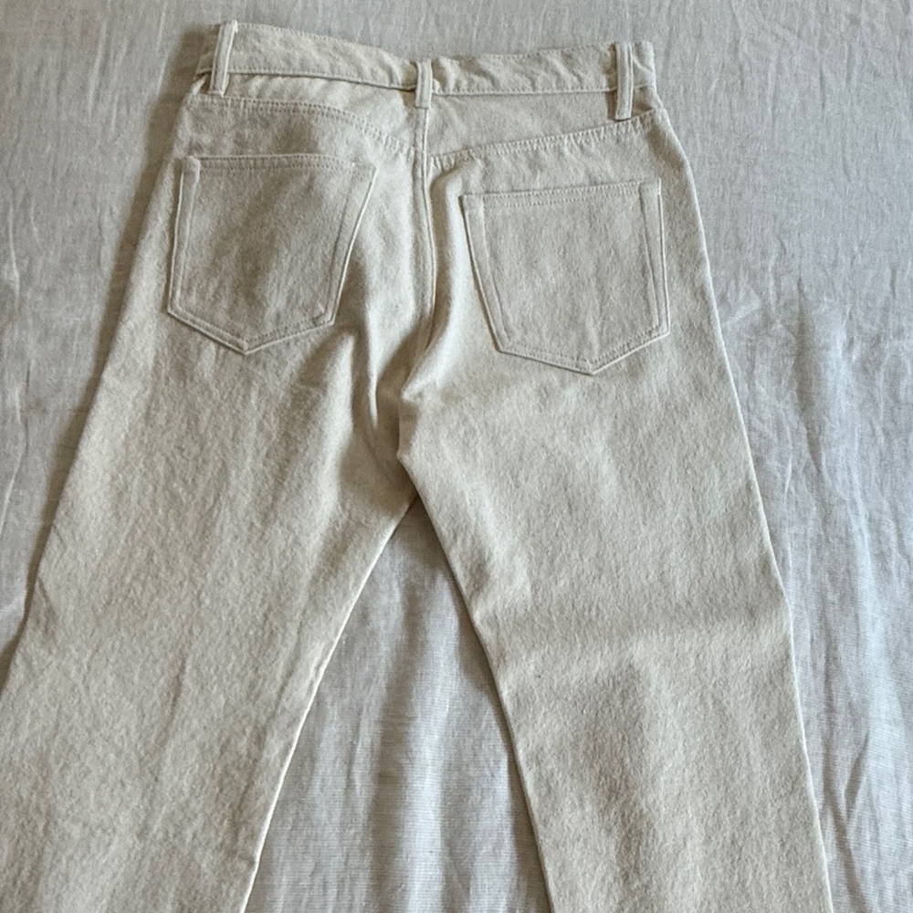 Men's Cream Straight Jeans - Picture 2 of 6